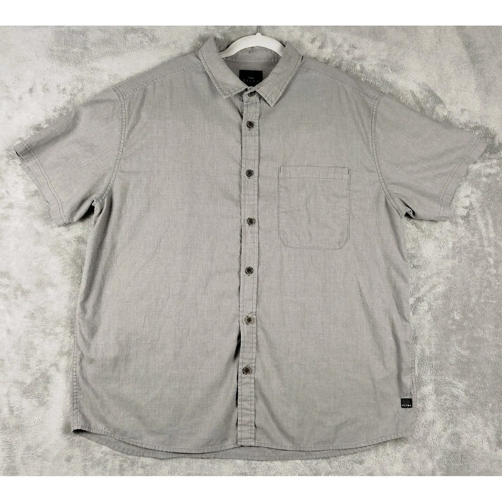 Sitka‎ Gear Gray Button Shirt Mens XXL Hemp Blend Outerwear Short Sleeve